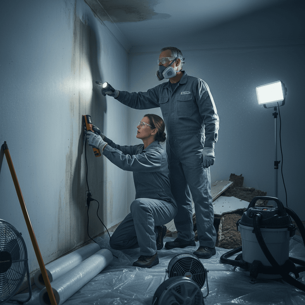 Emergency water damage and disaster cleanup assessment by trained professionals